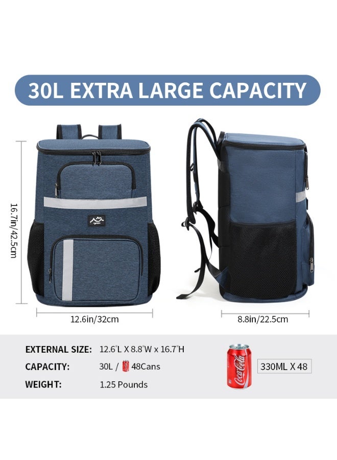 Simple style portable backpack outdoor camping picnic bag large capacity ice bag shoulder outdoor insulation bag - Image 4